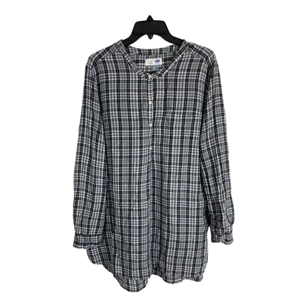 ❤️‍🔥3/$27❤️‍🔥Old Navy Women’s Black and White Plaid Tunic - Size XL - Reposhed
